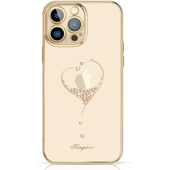 Pokrowiec silikonowy Kingxbar Wish Series z kryszta�ami Swarovskiego z�oty do Apple iPhone 13 Pro Max