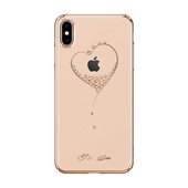 Pokrowiec silikonowy Kingxbar Wish Series z kryszta�ami Swarovskiego z�oty do Apple iPhone XS Max