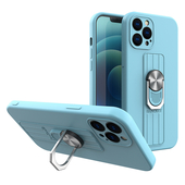 Pokrowiec silikonowy Ring Case jasnoniebieski do Apple iPhone 12 Pro Max