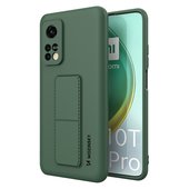 Pokrowiec silikonowy Wozinsky Kickstand Case ciemnozielony do Xiaomi Mi 10T Pro