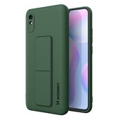 Pokrowiec silikonowy Wozinsky Kickstand Case ciemnozielony do Xiaomi Redmi Note 9S
