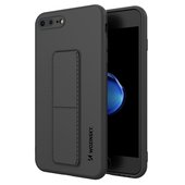 Pokrowiec silikonowy Wozinsky Kickstand Case czarny do Apple iPhone 8 Plus