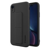 Pokrowiec silikonowy Wozinsky Kickstand Case czarny do Apple iPhone XR