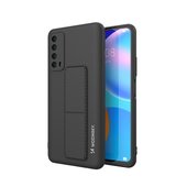 Pokrowiec silikonowy Wozinsky Kickstand Case czarny do Huawei p Smart 2021