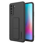 Pokrowiec silikonowy Wozinsky Kickstand Case czarny do Huawei P40 Lite 5G