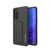 Pokrowiec silikonowy Wozinsky Kickstand Case czarny do Oppo Reno 4 Pro