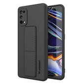 Pokrowiec silikonowy Wozinsky Kickstand Case czarny do Realme 7 Pro