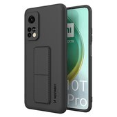 Pokrowiec silikonowy Wozinsky Kickstand Case czarny do Xiaomi Mi 10T Pro