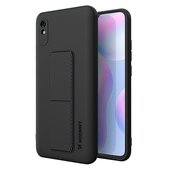 Pokrowiec silikonowy Wozinsky Kickstand Case czarny do Xiaomi Redmi 9A