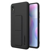 Pokrowiec silikonowy Wozinsky Kickstand Case czarny do Xiaomi Redmi Note 9S