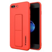 Pokrowiec Pokrowiec silikonowy Wozinsky Kickstand Case czerwony do Apple iPhone 8 Plus