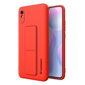 Pokrowiec silikonowy Wozinsky Kickstand Case czerwony do Xiaomi Redmi Note 9 Pro