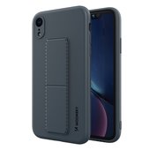 Pokrowiec silikonowy Wozinsky Kickstand Case granatowy do Apple iPhone XR