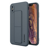 Pokrowiec silikonowy Wozinsky Kickstand Case granatowy do Apple iPhone XS