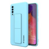 Pokrowiec silikonowy Wozinsky Kickstand Case jasnoniebieski do Samsung Galaxy A30s