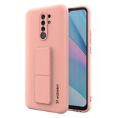 Pokrowiec silikonowy Wozinsky Kickstand Case r�owy do Xiaomi Redmi 9