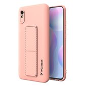 Pokrowiec silikonowy Wozinsky Kickstand Case r�owy do Xiaomi Redmi Note 9S