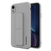 Pokrowiec silikonowy Wozinsky Kickstand Case szary do Apple iPhone XR