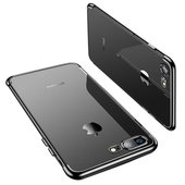 Pokrowiec silikonowy z ramk� Electro czarny do Apple iPhone 8 Plus