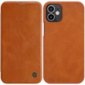 Pokrowiec sk�rzany Nillkin Qin br�zowy do Apple iPhone 12 Mini