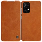 Pokrowiec sk�rzany Nillkin Qin br�zowy do Samsung A52 5G