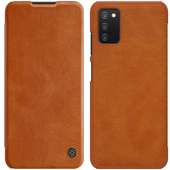 Pokrowiec sk�rzany Nillkin Qin br�zowy do Samsung Galaxy A03s