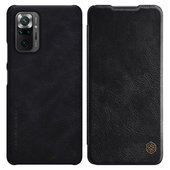 Pokrowiec sk�rzany Nillkin Qin czarny do Xiaomi Redmi Note 10 Pro