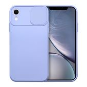 etui os�ona na aparat Pokrowiec SLIDE fioletowy do Apple iPhone XR