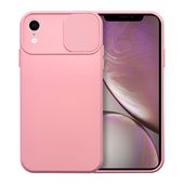 etui os�ona na aparat Pokrowiec SLIDE jasnor�owy do Apple iPhone XR