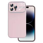 Pokrowiec Soft Silicone Lens Case jasnor�owy do Apple iPhone 15 Pro Max