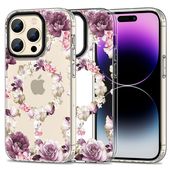 Pokrowiec Tech-Protect Magmood Magsafe wz�r rose floral do Apple iPhone 15 Pro