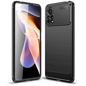 etui pancerne Pokrowiec Tech-Protect TpuCarbon czarny do Xiaomi POCO X4 Pro 5G