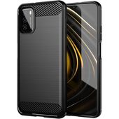 Pokrowiec Tech-Protect TpuCarbon czarny do Xiaomi Redmi 9T