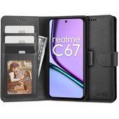etui zamykane Pokrowiec Tech-protect Wallet czarny do Realme C67 4G