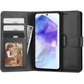etui magnetyczne Pokrowiec Tech-protect Wallet czarny do Samsung Galaxy A55 5G