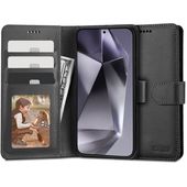 etui magnetyczne Pokrowiec Tech-protect Wallet czarny do Samsung Galaxy S24 Ultra