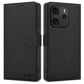 etui podstawka Pokrowiec Tech-protect Wallet czarny do Xiaomi Redmi Note 14 5G