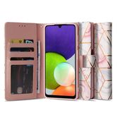 Pokrowiec Tech-protect Wallet marble do Samsung Galaxy M22