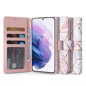 Pokrowiec Tech-protect Wallet marble do Samsung Galaxy S21 FE 5G