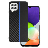 Pokrowiec Tel Protect Carbon Case pasek niebieski do Samsung Galaxy M22 4G
