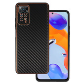 Pokrowiec Tel Protect Leather Carbon Case czarny do Xiaomi Redmi Note 11 Pro 5G