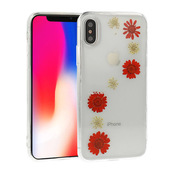 etui brokatowe Pokrowiec Vennus Real Flower wz�r Flora do Apple iPhone XS Max