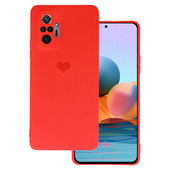 Pokrowiec Vennus Silicone Serce czerwony do Xiaomi Redmi Note 10 Pro Max