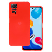 Pokrowiec Vennus Silicone Serce czerwony do Xiaomi Redmi Note 11S