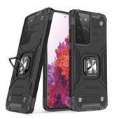 etui uchwyt na palec Pokrowiec Wozinsky Ring Armor pancerny czarny do Samsung Galaxy S21 Ultra 5G