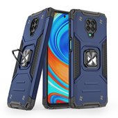 etui uchwyt na palec Pokrowiec Wozinsky Ring Armor pancerny niebieski do Xiaomi Redmi Note 9 Pro