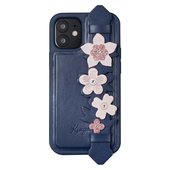 etui  ze wzorem Pokrowiec �elowy Kingxbar Sweet Series z kryszta�ami Swarovskiego niebieski do Apple iPhone 12 Pro