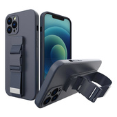 Pokrowiec �elowy Rope Case ze smycz� niebieski do Samsung Galaxy A71 4G