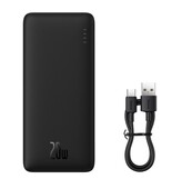 POWERBANK BASEUS AIRPOW 20W 10000mah PLUS KABEL USB-C 30cm CZARNY do SAMSUNG ZV50