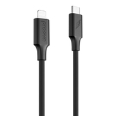Proove kabel Striped Silicone Type-C do Lightning (1m) czarny do SAMSUNG ZV50